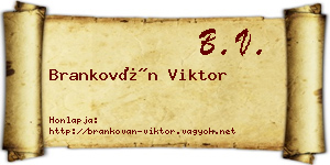 Brankován Viktor névjegykártya